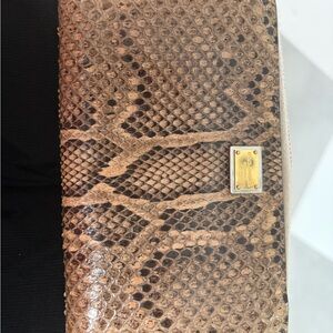 Dolce & Gabbana Brown Snakeskin Clutch